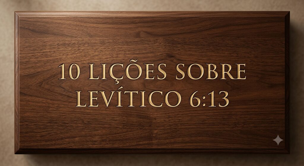 10 LIÇÕES SOBRE LEVÍTICO 6:13